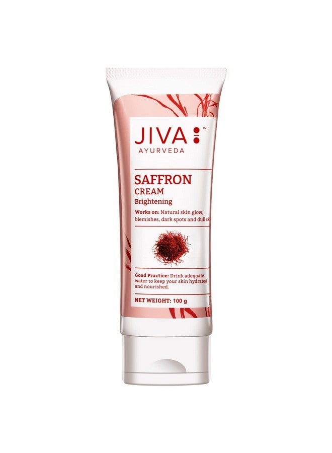 Saffron Cream 100G | 100% Ayurvedic Formula | Lightens Blemishes, Hyperpigmentation, & Dark Spots | Promotes Circulation & Balances Skin Ph | Ideal For All Skin Types (Pack Of 1)