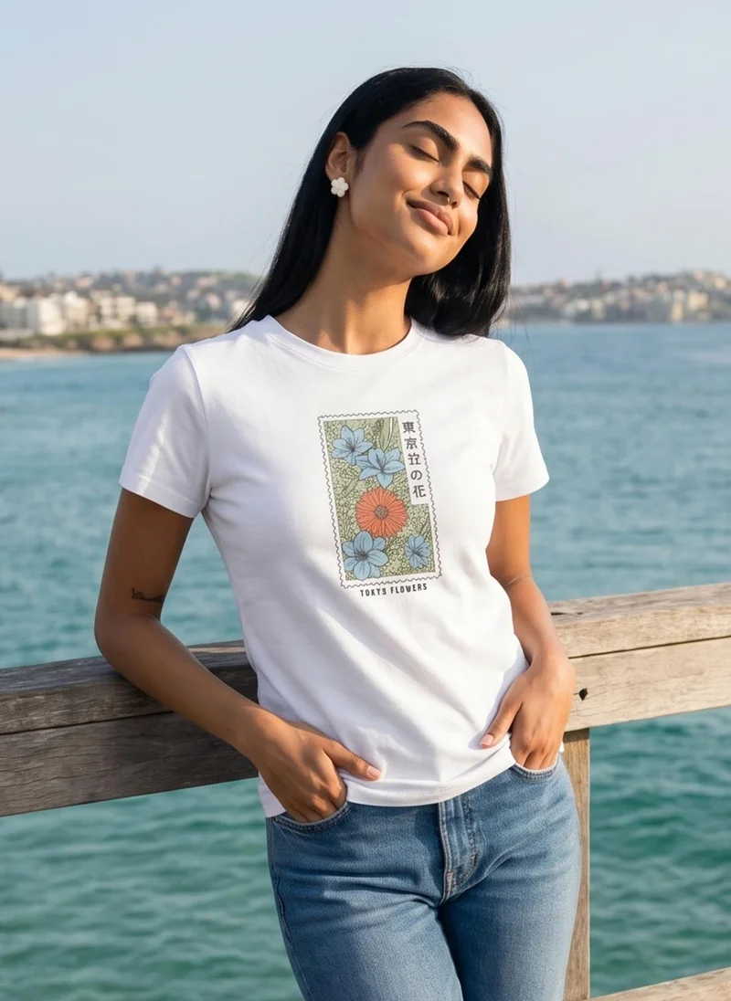 نوبيرو Nobero Women Printed T-shirt for Women