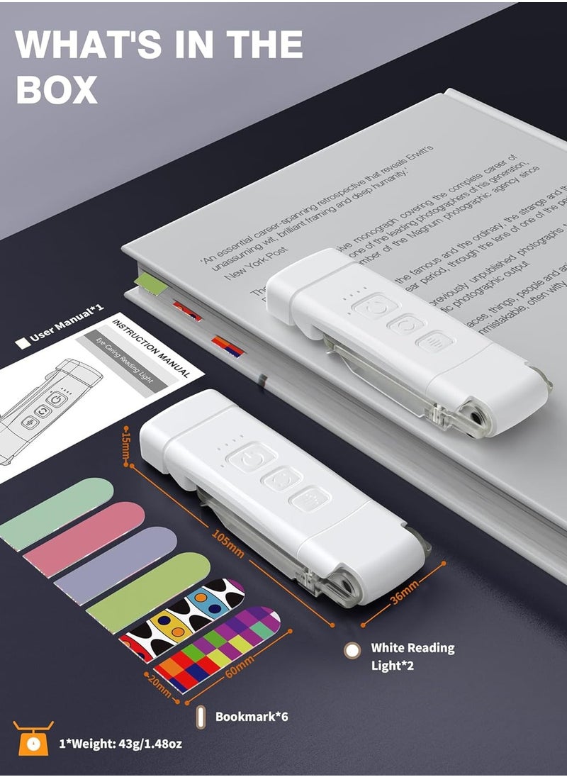 General - Reading Light, Clip on Book Reading Light,Portable Book Light for Reading in Bed, 3 Colors And 5 Brightness Dimmable Eye Care, Rechargeable Book Lamp with 30/60-min Timer for Kids, Night Reading Lover - Image 1
