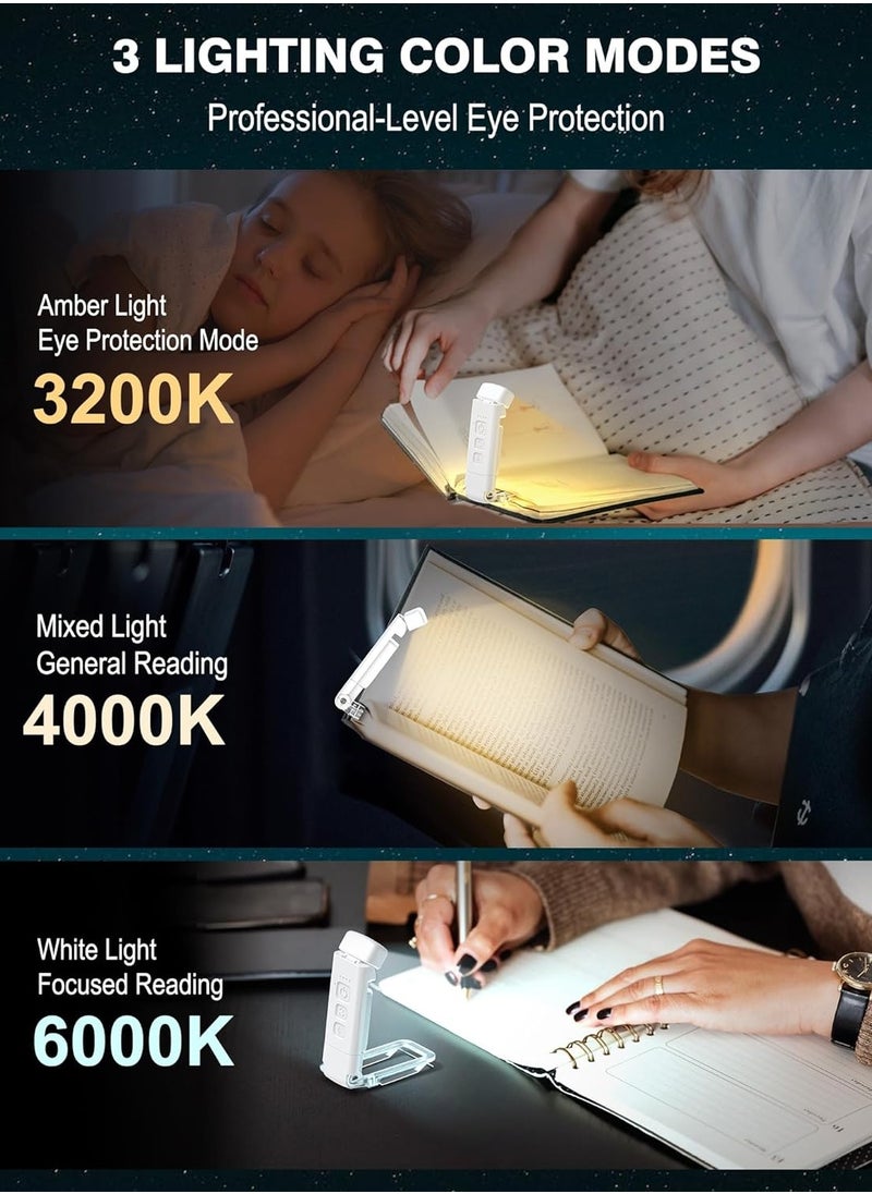 General - Reading Light, Clip on Book Reading Light,Portable Book Light for Reading in Bed, 3 Colors And 5 Brightness Dimmable Eye Care, Rechargeable Book Lamp with 30/60-min Timer for Kids, Night Reading Lover - Image 1