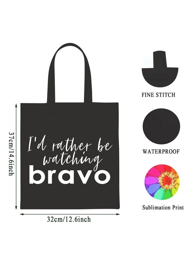 WCGXKO TV Show Inspired Zipper Makeup Bag Travel Bag for Mom Sister Best Friend Wife Aunt (bra black tote) - Image 2