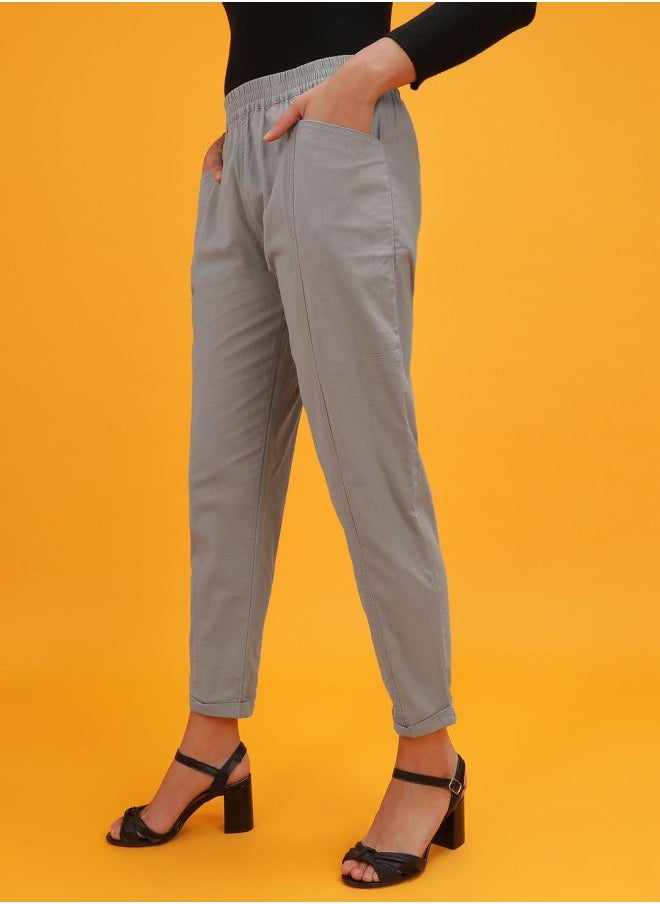 Freehand Women Regular Fit Solid Mid-Rise Pants  - Image 4