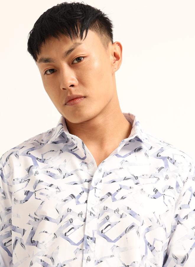 بوشيرت قميص كاجوال مطبع بالكامل - Image 5