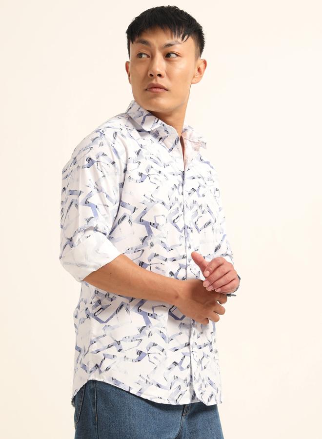 بوشيرت قميص كاجوال مطبع بالكامل - Image 3