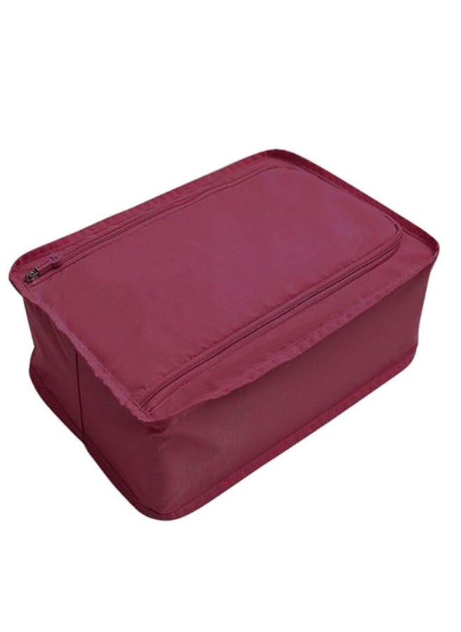 NIBEMINENT Convenience Waterproof Multi-Functional Shoes Organizer Maroon  - Image 1