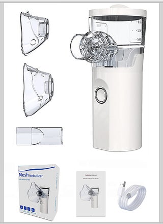 Ultrasonic Inhaler Mesh Nebulizer Mask Kit Portable Steam Inhaler Atomizer Compact Machine for Adults and Kids Super Nebulise Quiet Handheld Ultrasonic Mesh with Auto-Cleaning Modes for Travel - pzsku/ZBBB19CD03DBF94ECA82FZ/45/_/1737608794/a3d57b28-903e-4581-b6b7-8d97136c03a6