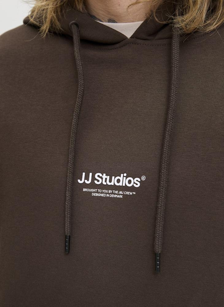 JACK & JONES Text Printed Sweat Hoodie - Image 3