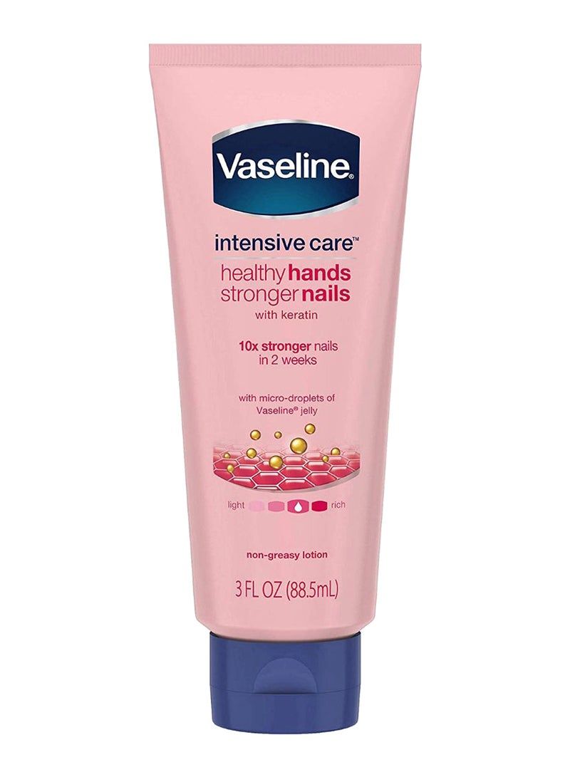 Vaseline Pack Of 2 Intensive Care Healthy Hands Stronger Nail Lotion 177ml