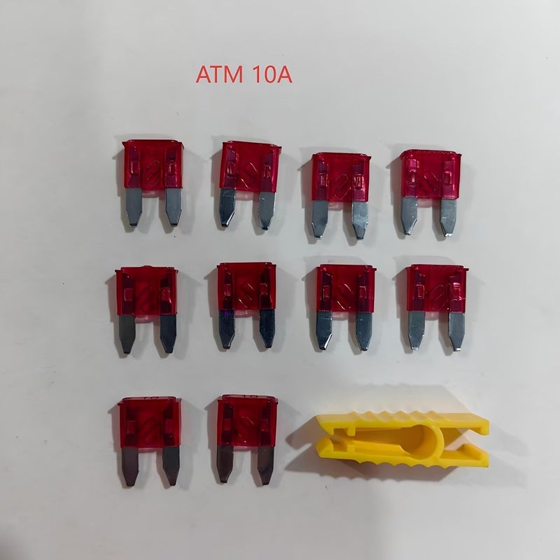 10 قطع من فيوزات شفرات ATM سريعة المفعول متعددة المواصفات YSS ATM10A للمركبات، سيارات الدفع الرباعي، الدراجات النارية، المركبات الترفيهية، لحماية الدائرة من الحمل الزائد - Image 4