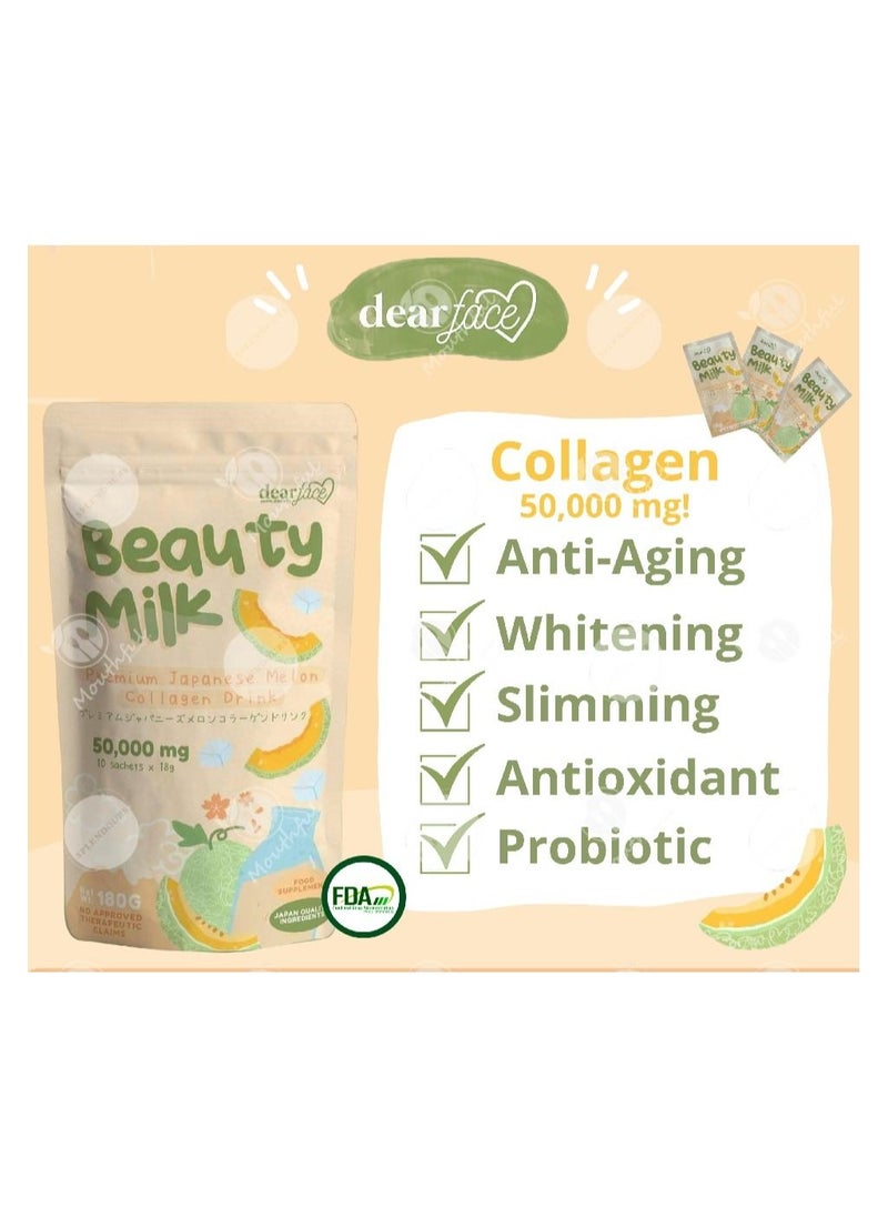 dear face - Beauty Milk Premium Japanese Melon Collagen Drink - Image 1