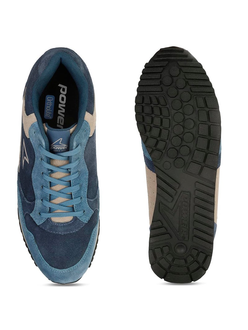 Power Extreme Leather Men's Blue Sports Shoes - 10 UK (8369000) - Image 4