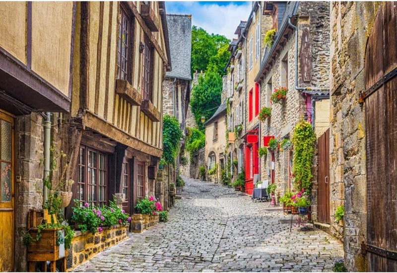 Renaiss خلفية رينيس 7x5 قدم شوارع مدينة إيطاليا خلفية تصوير المناظر الطبيعية للمباني القديمة للسياح الأوروبيين لاحتفالات الزفاف للأطفال والبالغين وديكورات الاستوديو. - Image 1