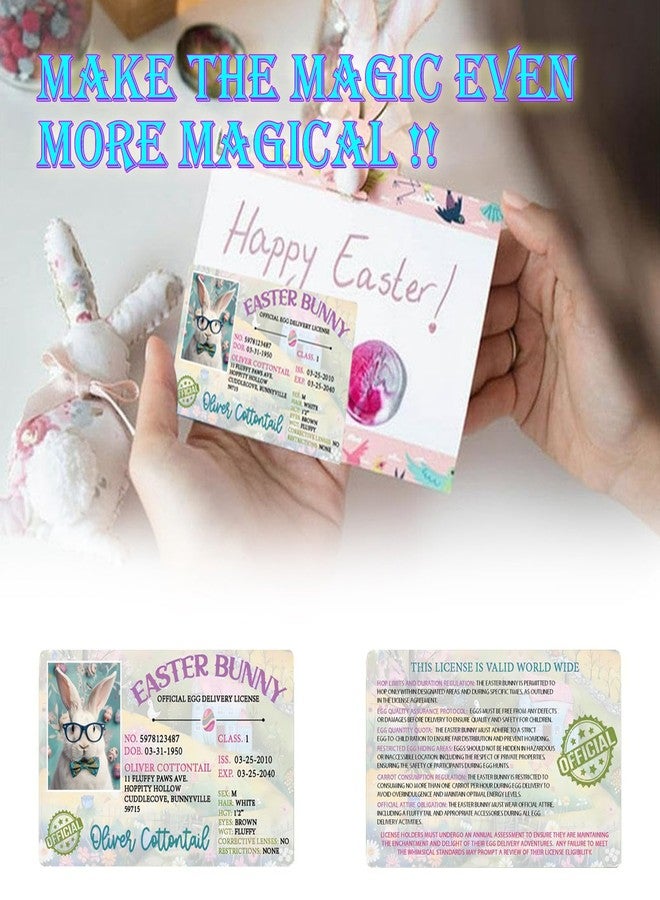 ZAGEVIVIN Easter Basket Stuffers,Easter Bunny Lost Driver's License,Easter Decorations,Easter Rabbit Card, Easter License Card for Kids, Bunny Driver's Id, Easter Rabbit License Easter Gift for Kids (1 Pcs) - Image 5