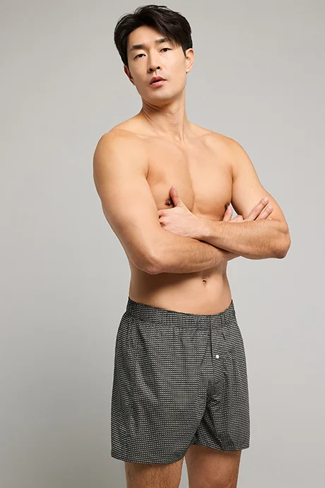 أر أند بي Printed Boxer with Elastic Waist