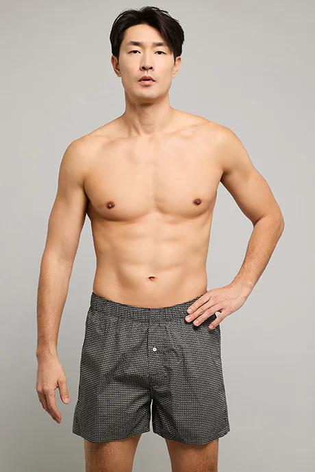 أر أند بي Printed Boxer with Elastic Waist