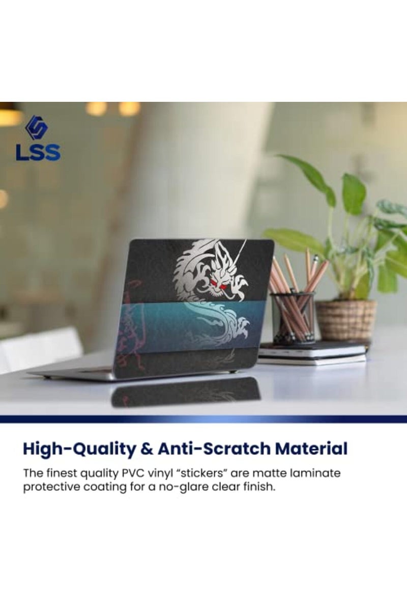 LSS Laptop 15 15.6 Skin Cover with Colorful Cool Dragon Pattern for HP Dell Lenovo Apple Asus Acer Compaq - Fits 13.3" 14" 15.6" 16" (2 Wrist Pads Free) - Image 4