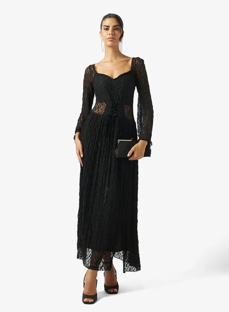 Ella Limited Edition  A-line Dress With Mock Corset for Women | Best Price UAE