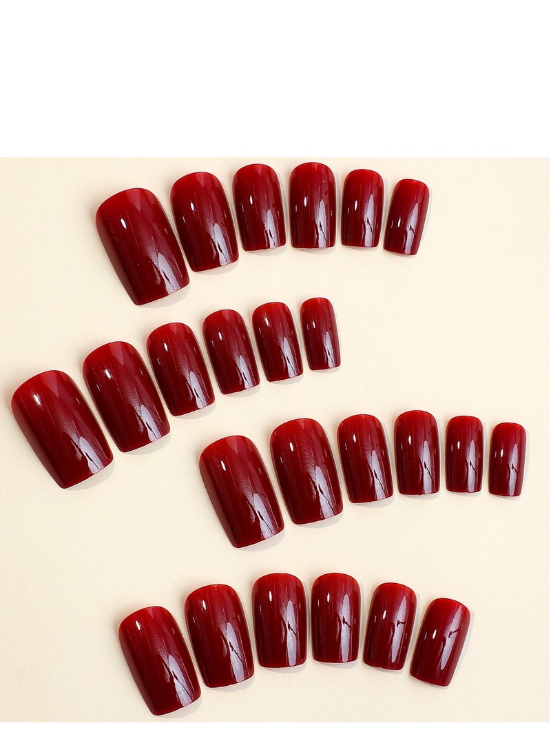 Captaintech French Tip Press On Nails - Package Soft Gel French Fake Nails Short, Salon-quality Press On Nails, Seamless Glue-on Nails for Woman Nail Art Manicure - Image 4