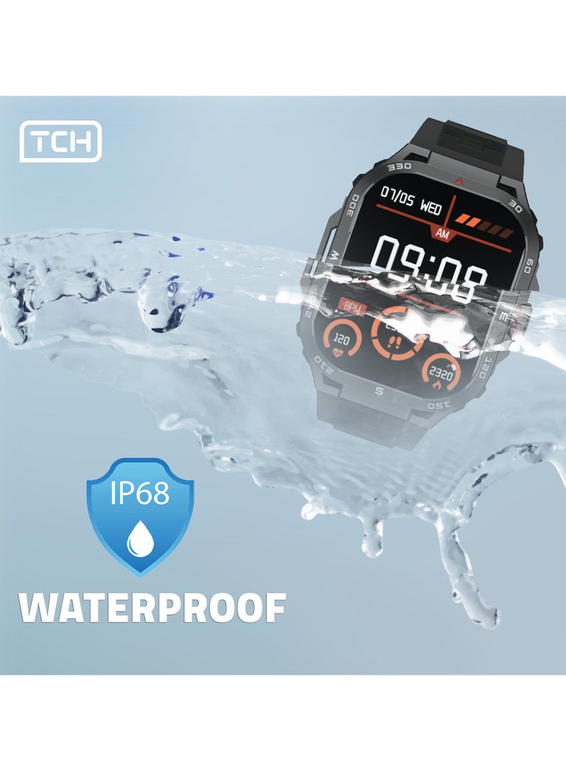 TCH Calling Smart Watch Z10 Ultra Smart Beat GREEN/COMUFLAGE  (Answer/Make Calls) 2.1 Fitness Smart Watch for Android and iPhone, Waterproof Fitness Tracker with Blood Pressure/Stress/Heart Rate/Sleep/100+ Sport Modes, Voice Assistant - Image 5