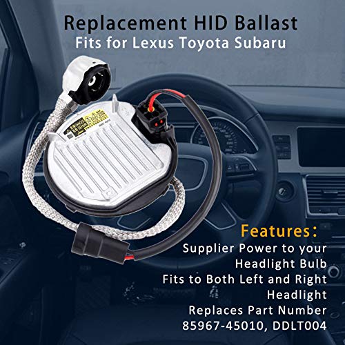 Aupoko بالاست مصباح أمامي زينون HID من أوبوكو 85967-45010، بديل# DDLT004 KDLS001، وحدة تحكم D4S/D4R مع موقد وكابل، متوافق مع بي إم دبليو مرسيدس كاديلاك جاكوار - Image 2