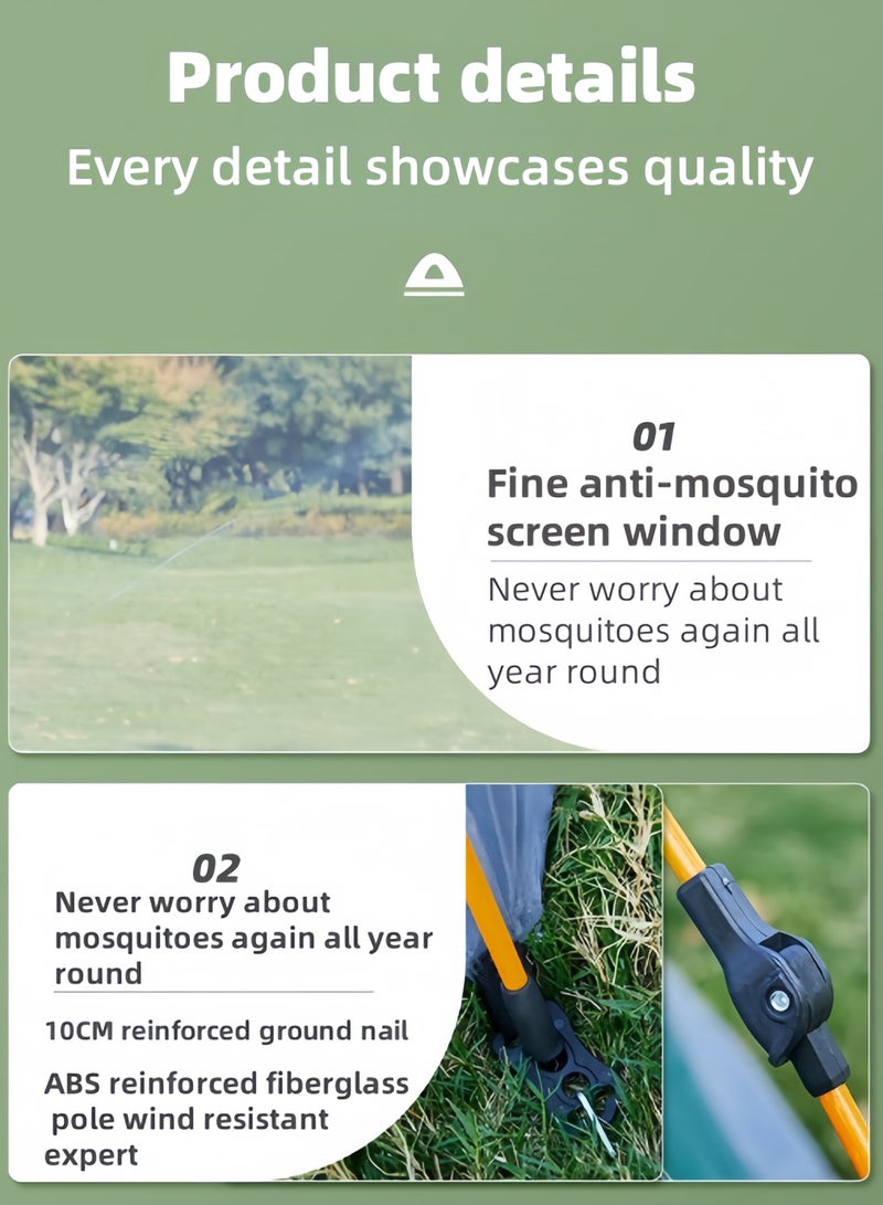 Tents for 3-4 people camping tents with backpacks - lightweight, outdoor tents for backpacking, hiking or beach use, weatherproof tents for camping, festivals, backyards, overnight stays - Image 5