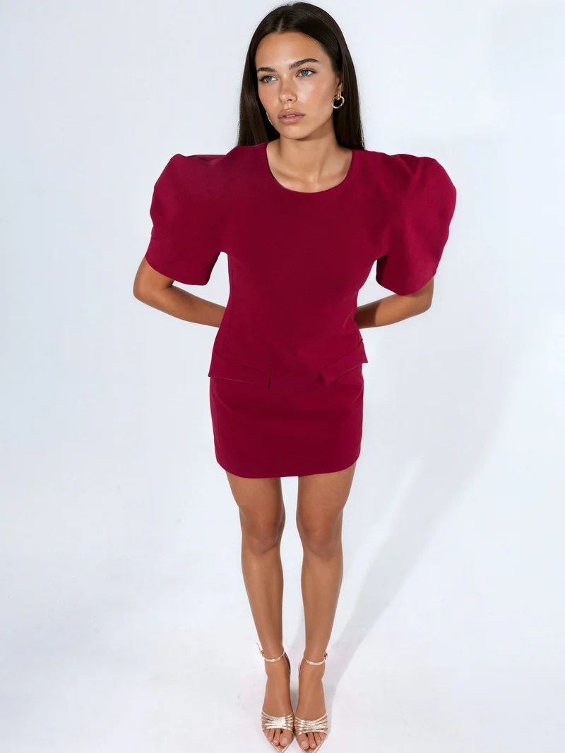 بوسيم BUSEM Mini crepe dress with pocket and zipper