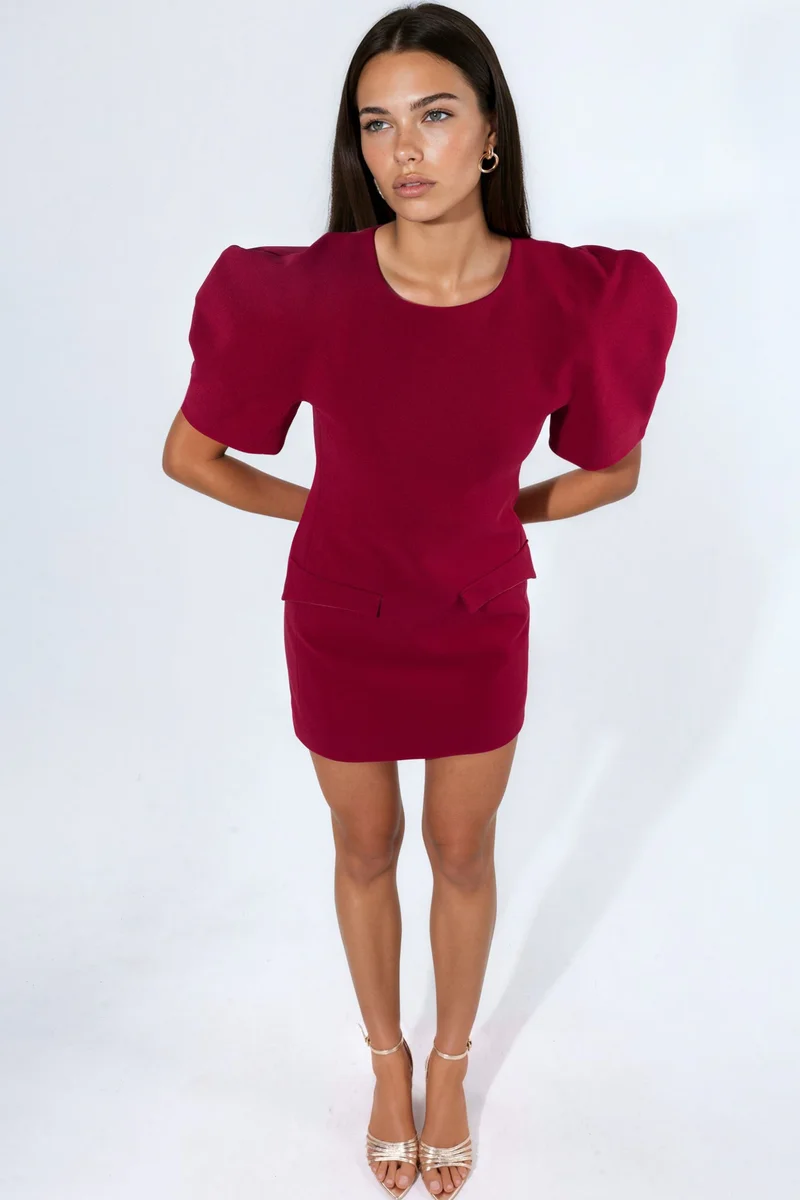 بوسيم BUSEM Mini crepe dress with pocket and zipper