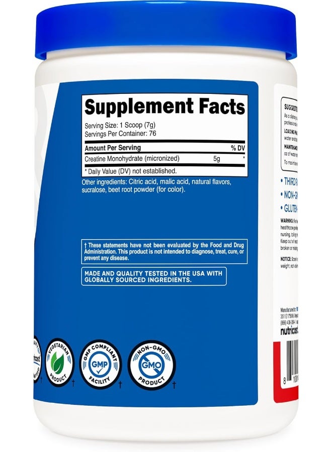 Nutricost Nutricost Creatine Monohydrate 500 Gram Fruit Punch - Image 5