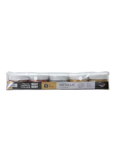 BRUSTRO BRUSTRO Professional Artists HEAVYBODY Acrylic Paint Packs - 50ML set of 5 - Metallic Shades, ideal for Mural work, Canvas, Photo realism and Fine detailed painting  - Image 2