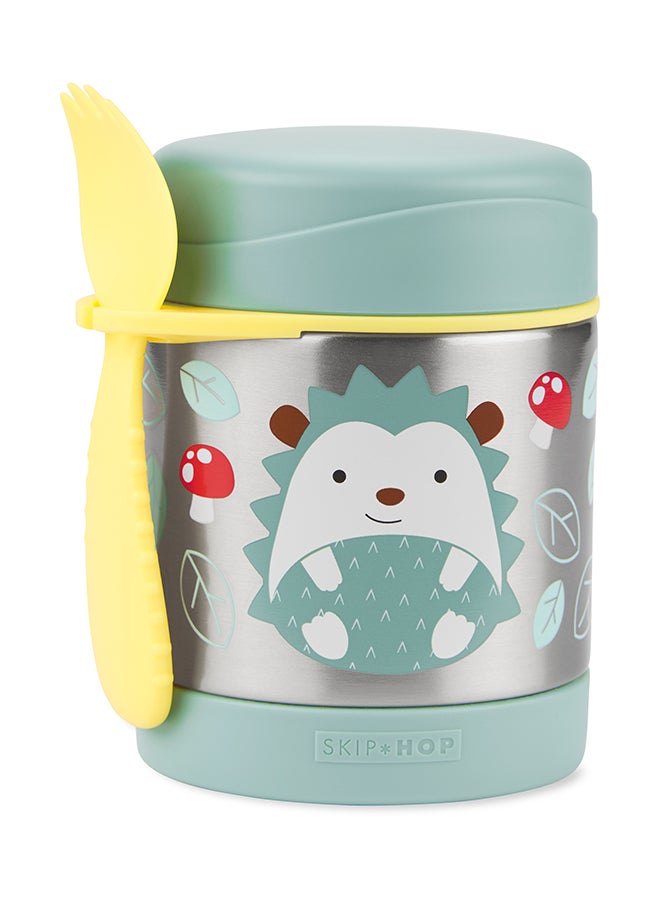 Skip Hop Zoo Food Jar Hedgehog - Stainless Steel, Insulated Food Jar for Kids - Image 1