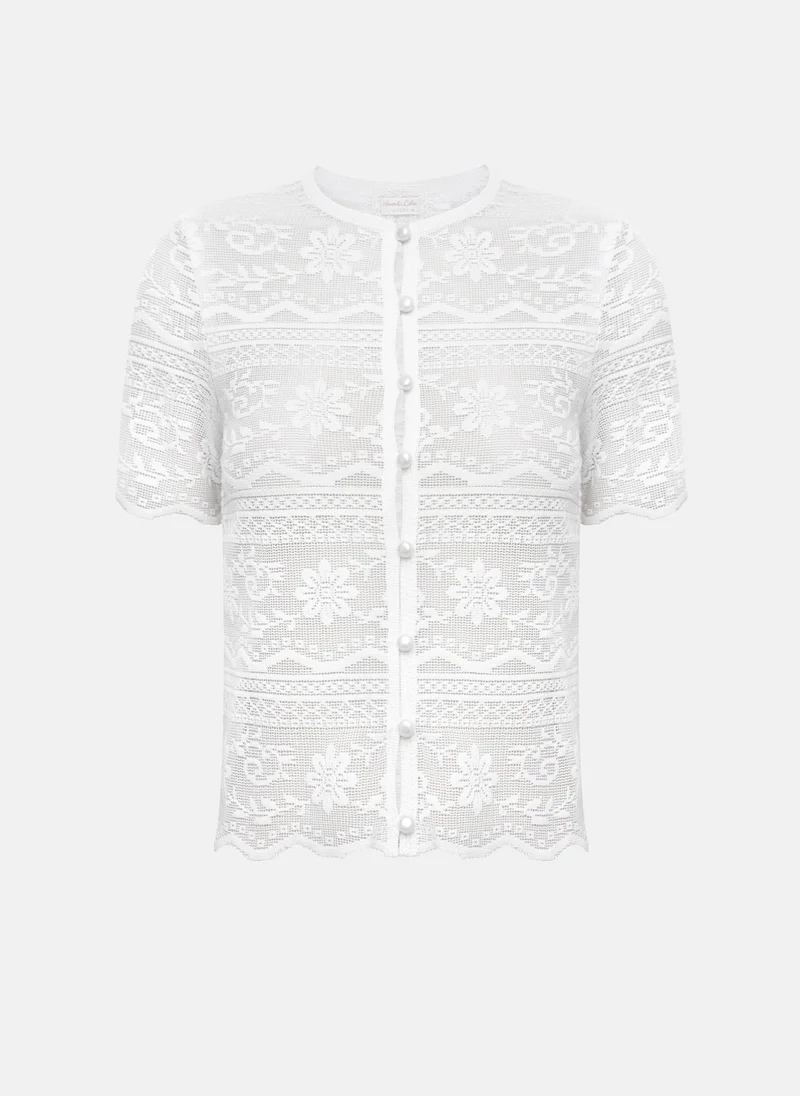 Lichi Knitted cardigan with textured pattern