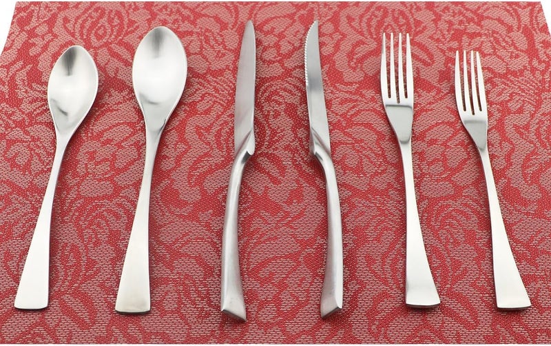 Uniturcky 24Piece Flatware SetExtra Thick Heavy Duty  1810 Stainless Steel Cutlery SetsHigh Matte Finish Silverware Flatware Sets Service for 4Use for HomeKitchen Utensil Sets - Image 1