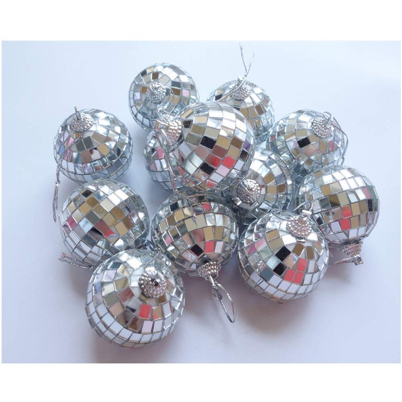 HAMIYELL 12 Pcs 2 Inch Disco Ball Decoration Hanging Mirror Ornament Bar Party Wedding Christmas Xmas Tree Decorations 