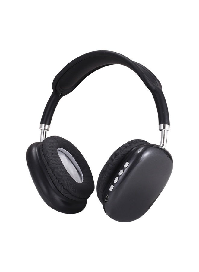 P9 Wireless Bluetooth Headset Headphones Pure Stereo Sound Support Memory Card, Black/Silver