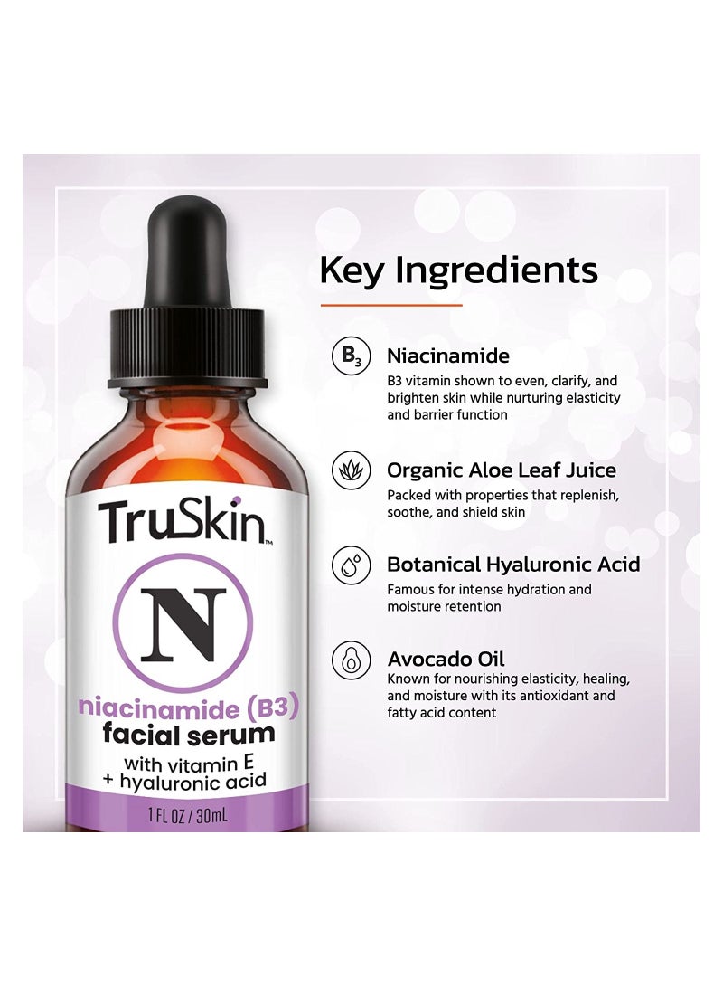 TruSkin B3 Niacinamide Serum for Face Anti Aging Blend with Hyaluronic Acid Vitamin E  30ml - Image 2