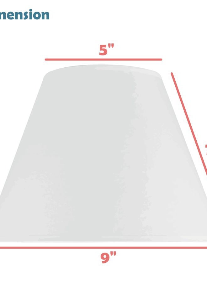 Aspen Creative Corporation 32430A, Empire Hardback Lamp Shade, 5" Top x 9" Bottom x 7" Slant, Light Green Fabric w/Spider Fitter - Image 4