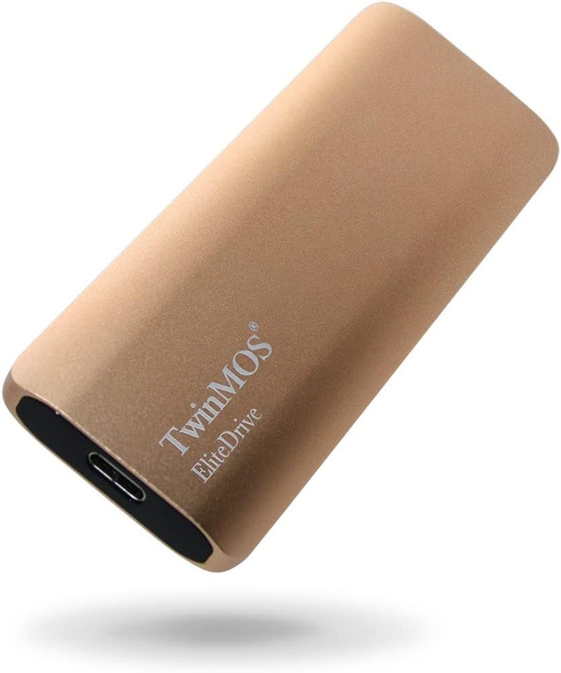 توين موس EliteDrive SSD خارجي محمول USB 3.2/Type-C - 1 تيرابايت (ذهبي وردي) - Image 2
