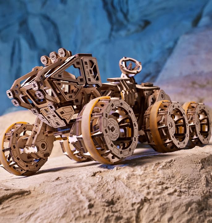 UGEARS Manned Mars Rover NASA - 3D Wooden Puzzles for Adults Car Puzzles for Adults â€“ Mechanical 3D Puzzle Models to Build with Spring Drive DIY Crafts - Image 2