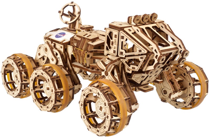 UGEARS Manned Mars Rover NASA - 3D Wooden Puzzles for Adults Car Puzzles for Adults â€“ Mechanical 3D Puzzle Models to Build with Spring Drive DIY Crafts - Image 1