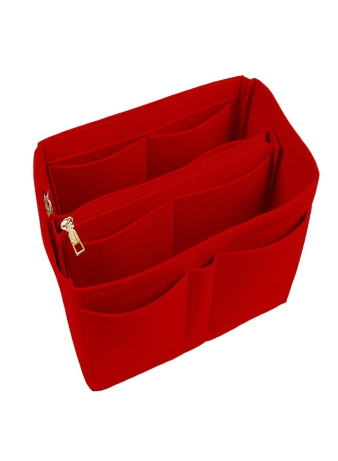 Lckaey organizer insert for Speedy 30 HandBag Compatible with more brand Tote Bag protective insert Y095crimson-L - Image 1