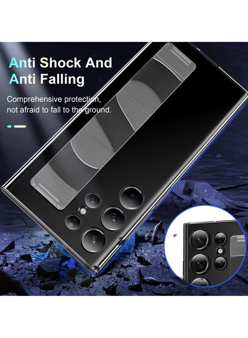 Silicone Wrist Strap Kickstand Holder Stand Wristband Elastic Band Armor Cover for Women Men,PC Anti-Scratch Ultra Slim Shockproof For Samsung Galaxy S25 Ultra Case - Clear - Image 5