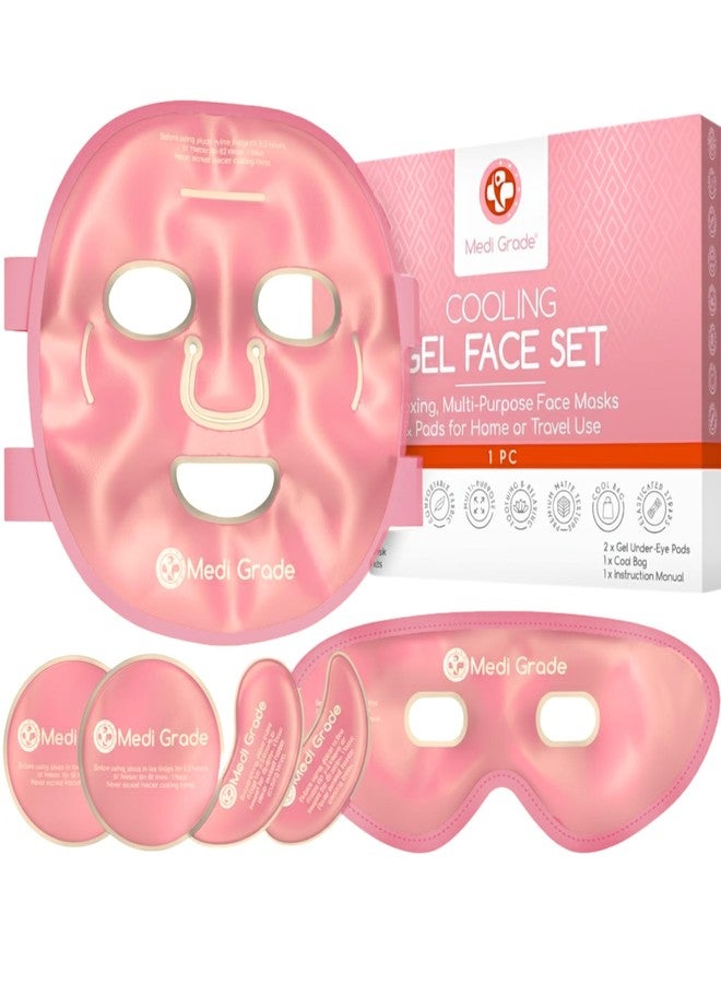 Medi Grade Cooling Face Mask Set Pink - Image 1