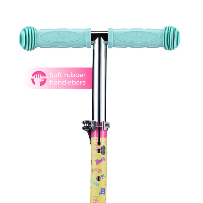 VOYAGER سكوتر باربي ذاتي التوازن مع عجلات مضيئة، منصة عريضة جداً، 3 عجلات، فرامل تعمل بالقدم، حد وزن 75 رطل، للأطفال والرضع، للبنات أو الأولاد، للأعمار من 3 سنوات وما فوق - Image 5