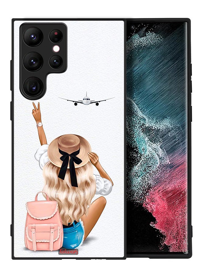 Tolwak Samsung Galaxy S22 Ultra 5G Protective Case Cover Girl Love Travel - Image 2
