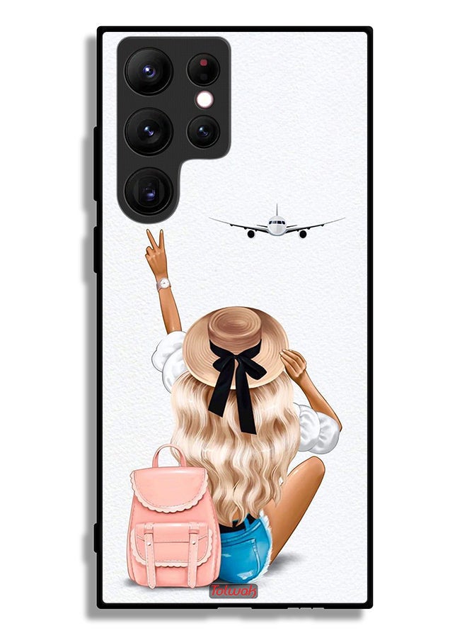 Tolwak Samsung Galaxy S22 Ultra 5G Protective Case Cover Girl Love Travel - Image 3