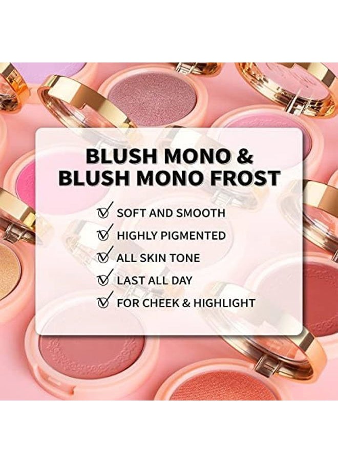 Oulac Hot Pink Blush Makeup| Highly Pigmented Powder Blush| Natural Matte| Shape & Highlight Face| Cruelty-Free Blush with Rose Oil| 06 Dance with me 4.8g  - Image 5