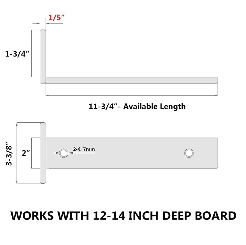 NEODROP NEODROP 6 Pack 12 Inch Floating Shelf Brackets Heavy Duty Hidden Wall LBrackets for Kitchen Fireplace Mantels Bookshelves Floating Shelf Hardware Black Powder Coated Steel  - Image 2