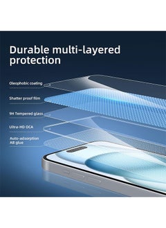 6 Pcs iPhone 15/15 Pro Screen Protector, 9H Tempered Glass Film, Anti-Fingerprint Black Edge Tempered-Glass Film - pzsku/ZBBB29592CF9DBC0D2775Z/45/_/1710987585/6063e5bd-1045-49e1-8148-ba90d984d03b