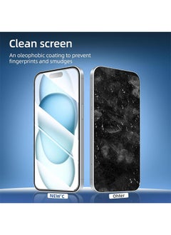 6 Pcs iPhone 15/15 Pro Screen Protector, 9H Tempered Glass Film, Anti-Fingerprint Black Edge Tempered-Glass Film - pzsku/ZBBB29592CF9DBC0D2775Z/45/_/1710987615/c73f4b7e-8120-41c4-978d-d07fbd342f25