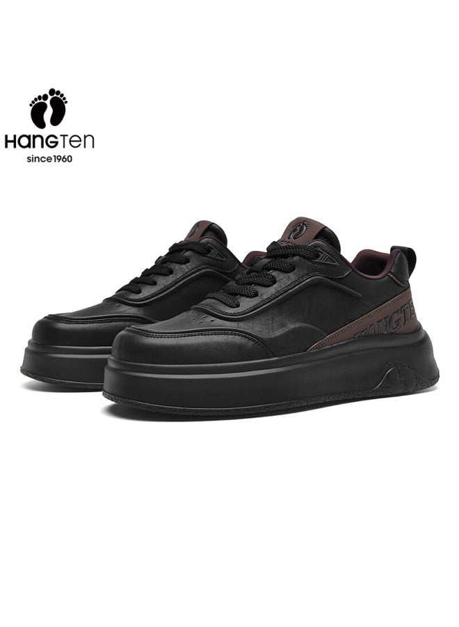 Hang Ten Men's Spring New Trendy Casual Sneakers Height Increasing White Shoes Comfortable Waterproof Wear-resistant Soft Sole Shoes For Men - Image 5